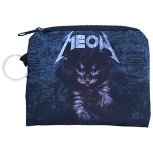 Metal-kitty coin fabric pouch